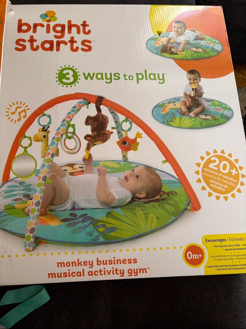 Bright Starts Monkey Business Musical Activity Gym - Green & Orange